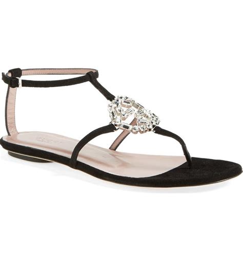 gucci gg crystal thong sandals|gucci thong sandals women sale.